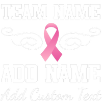 Custom Team Breast Cancer Personalize Women's Racerback Cropped Tank