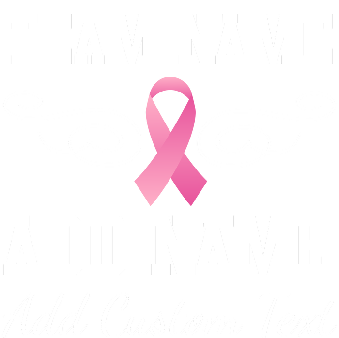 Custom Team Breast Cancer Personalize Women's Racerback Cropped Tank