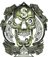 Original Gangster Skull Bling T-Shirt