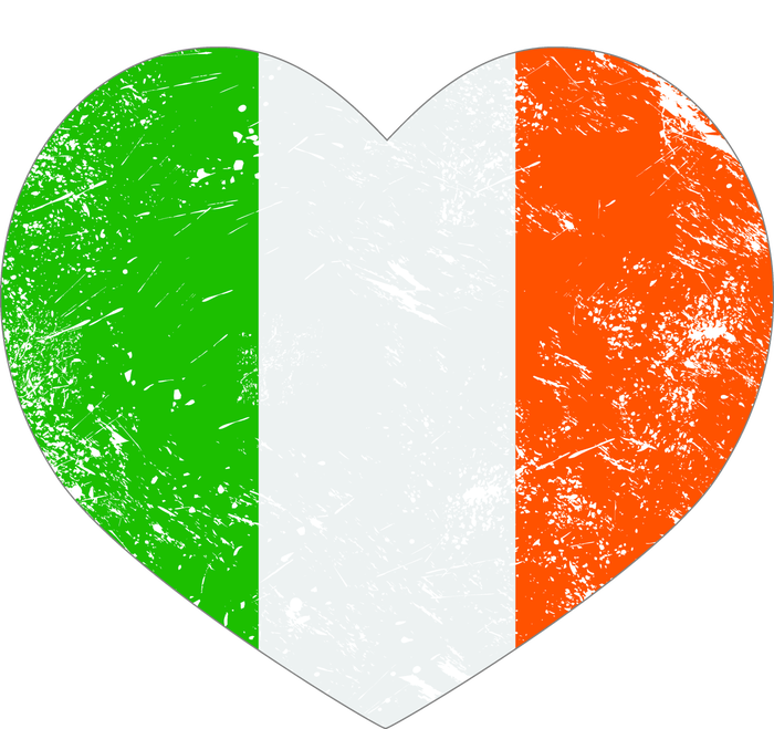 Ireland heart retro flag - St Patricks Day Button