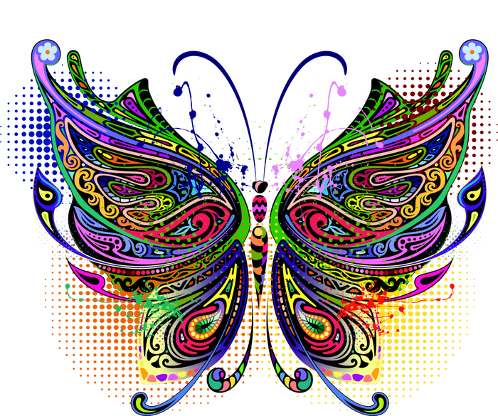 Trippy Variegated Butterfly T-Shirt