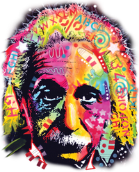 Colorful Einstein Trippy Face Tall Sweatshirt