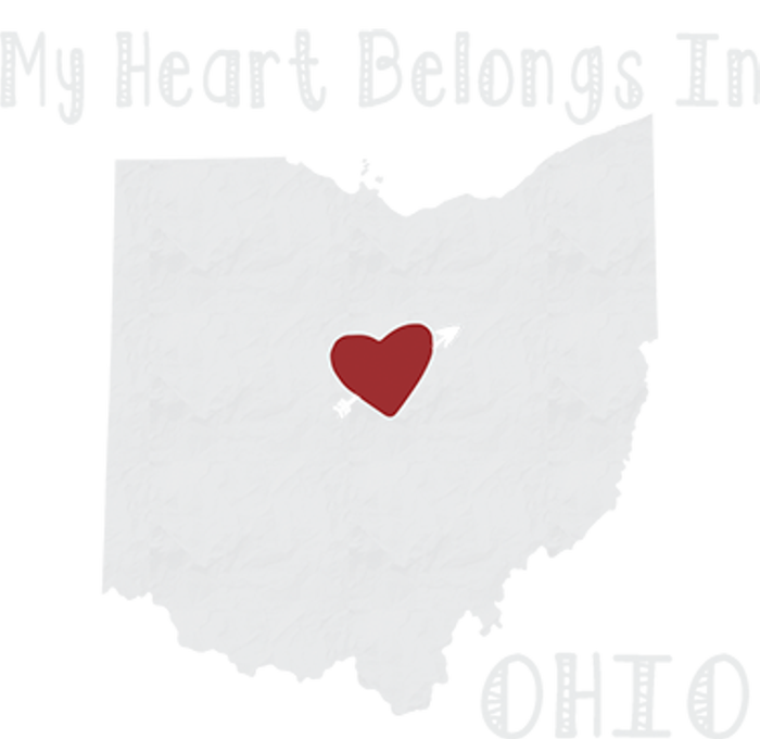 My Heart Belongs In Ohio Women's Perfect Tri Tunic Long Sleeve Shirt