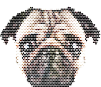 Pixelated Pug Dog Button