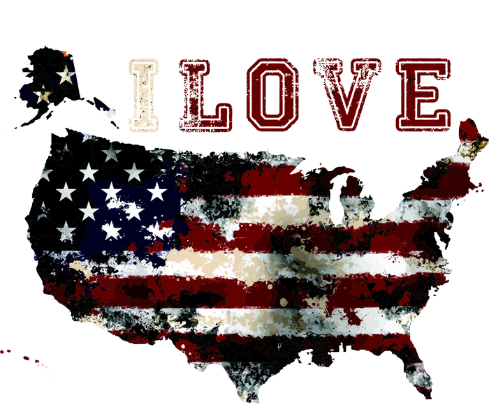 Vintage I Love The USA - United States Poster