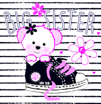 Big Sister Teddy Bear Long Sleeve Shirt