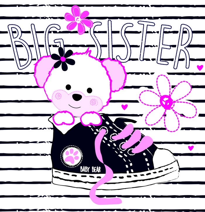 Big Sister Teddy Bear Long Sleeve Shirt