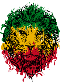 Rasta theme with lion head Womens California Wash Sweatshirt