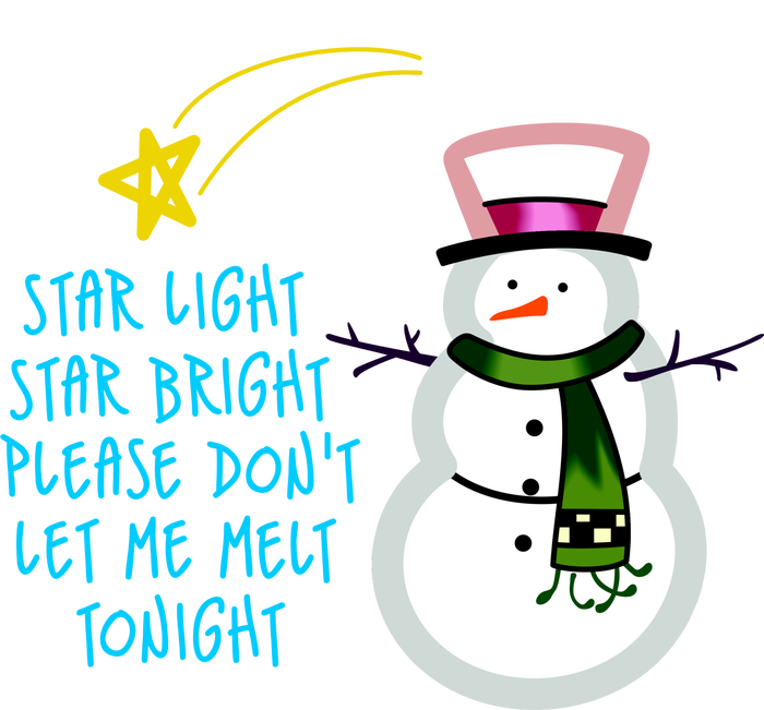 Star Light Star Bright Please Don't Let Me Melt Tonight Snowman Valucap Bio-Washed Visor