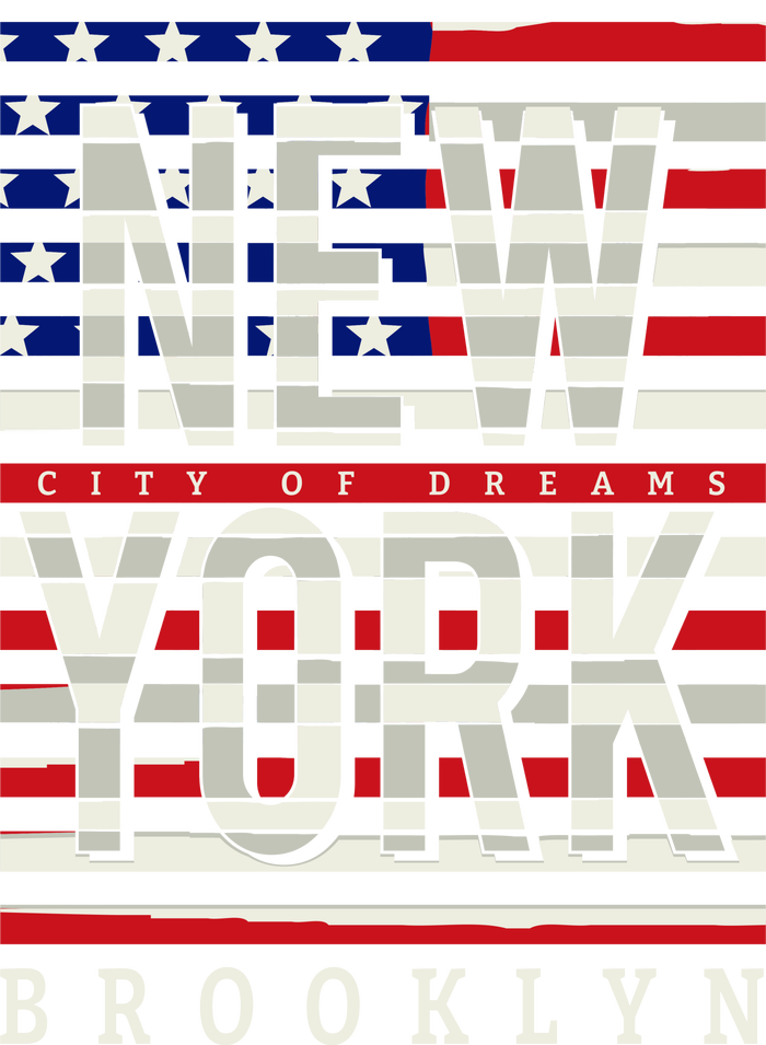 New York - City of Dreams Typography - Brooklyn USA Toddler Hoodie