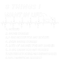 8 Things I Want In Life Horses Funny Women's Perfect Tri Tunic Long Sleeve Shirt