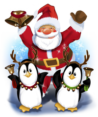 Penguin Dance With Santa Tall Hoodie