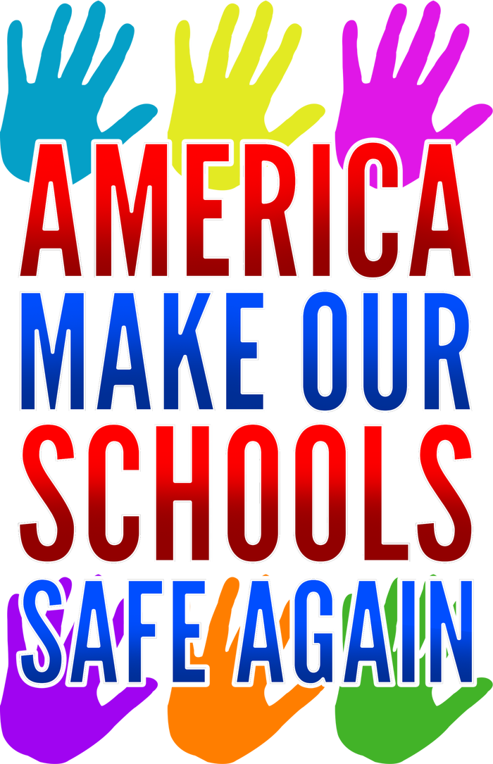 America Make Our Schools Safe Again Full-Length Apron With Pockets