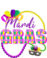 Beads and Bling it's a Mardi Gras Thing Women's Tri-Blend 3/4-Sleeve Raglan Shirt