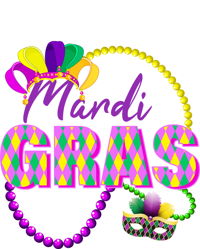 Beads and Bling it's a Mardi Gras Thing Women's Tri-Blend 3/4-Sleeve Raglan Shirt