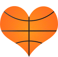 Basketball Shaped Heart Magnet