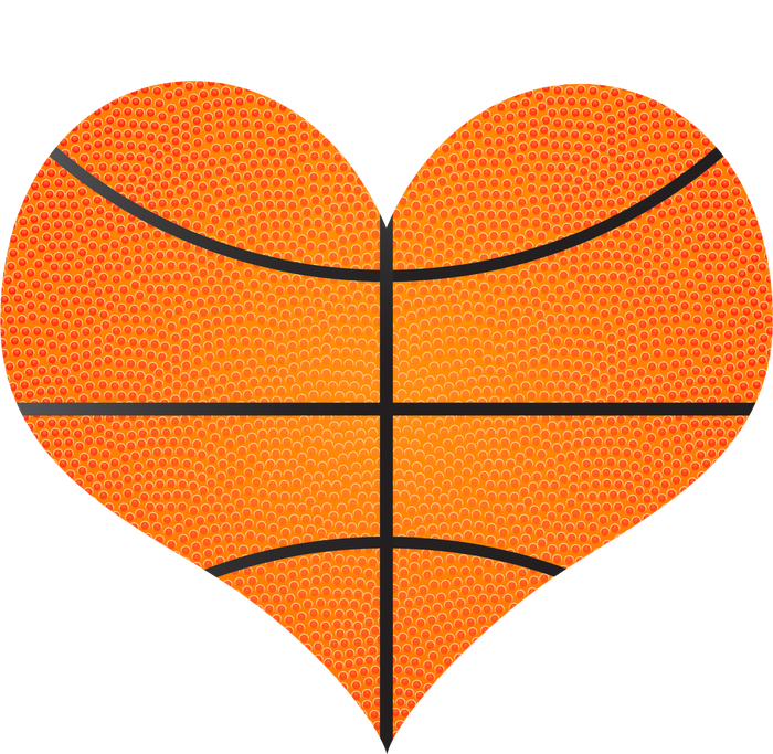 Basketball Shaped Heart Magnet