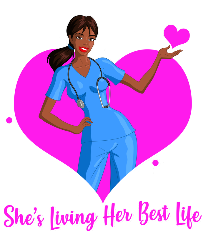 Black Nurse Living Her Best Life Doggie Tank