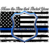 Honor The Lives That Protect Yours Blue Lives Matter Youth Performance Sprint T-Shirt