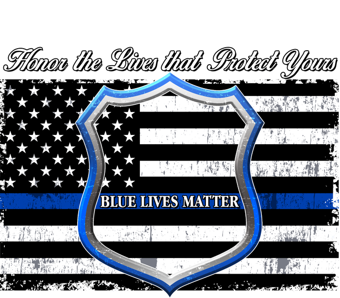 Honor The Lives That Protect Yours Blue Lives Matter Youth Performance Sprint T-Shirt