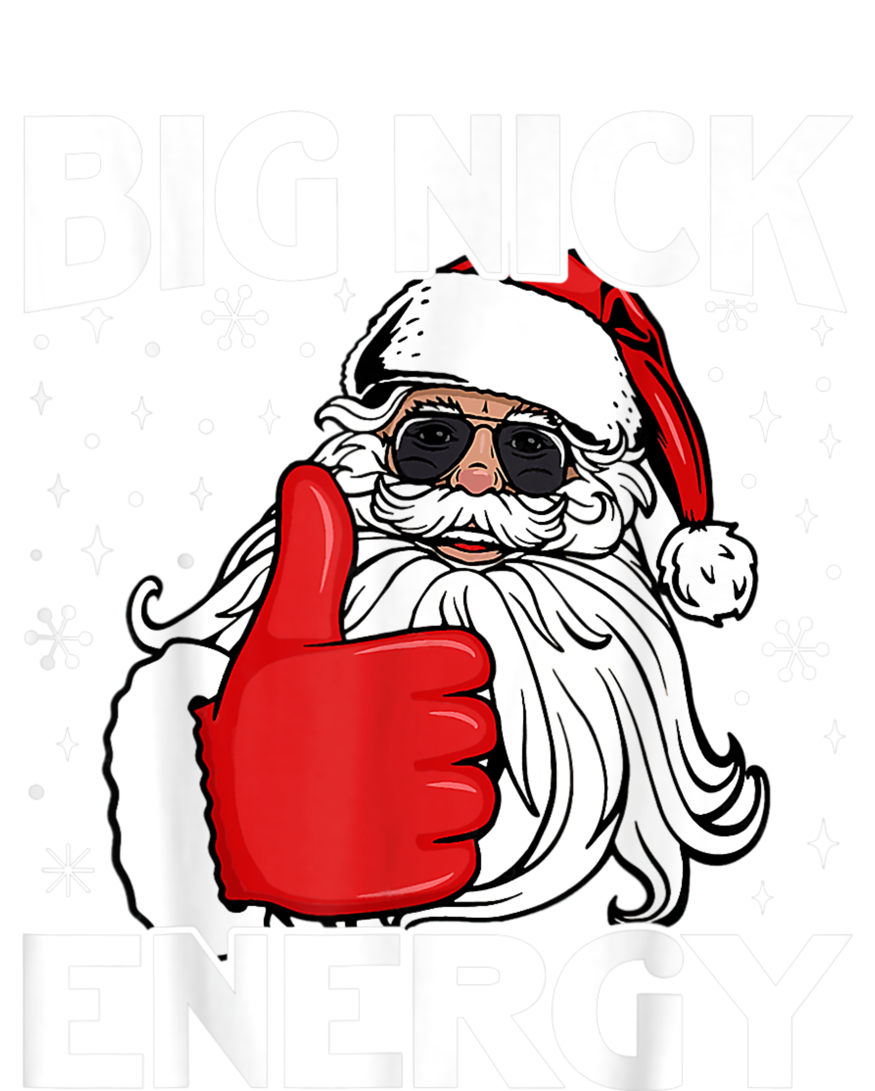 Big Nick Energy Vintage Red Santa Claus Red Christmas Design T-Shirt