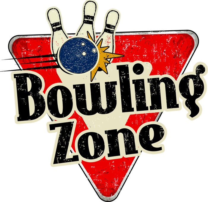 Bowling Zone Vintage Canvas