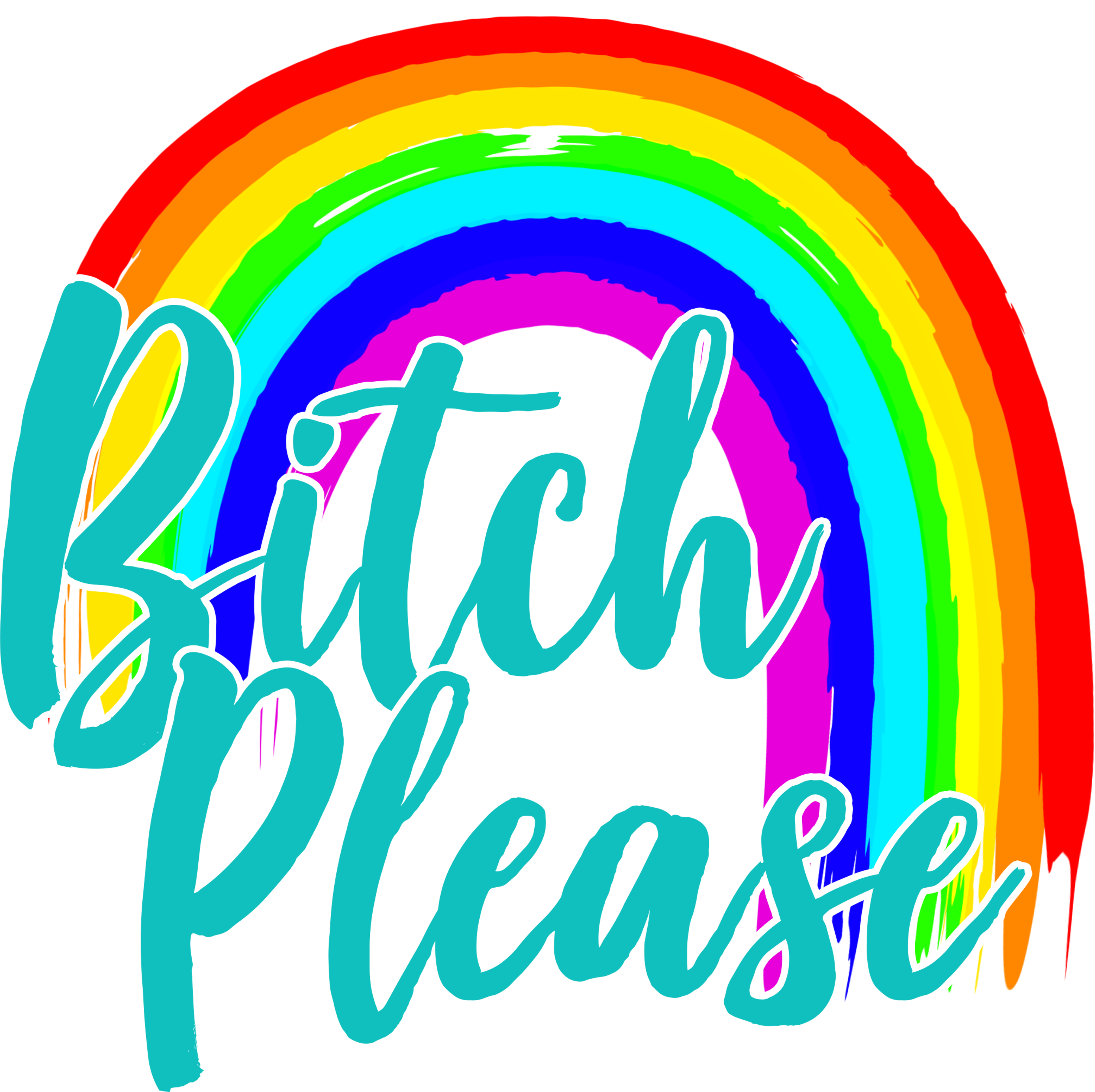 B*tch Please Rainbow Full Zip Hoodie