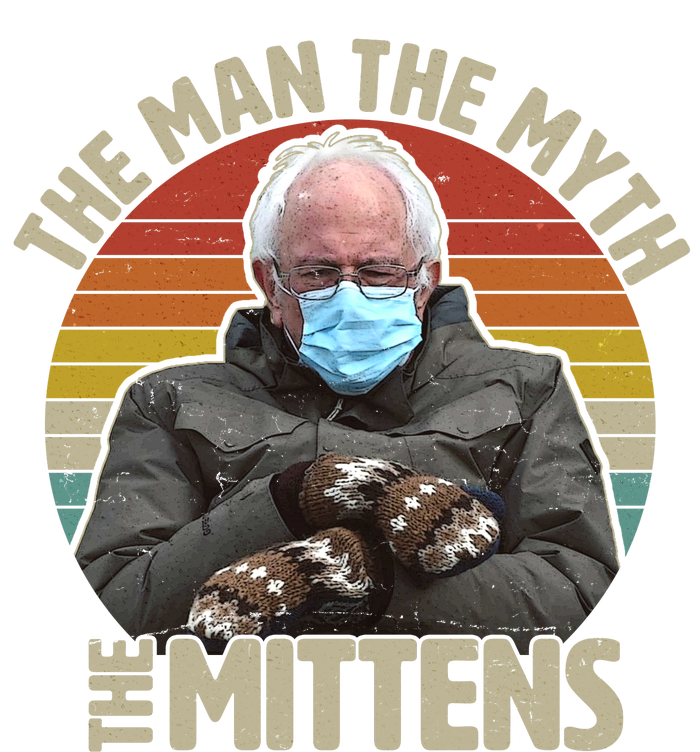 Funny Bernie Sanders Meme The Man The Myth The Mittens High Crown Mesh Back Trucker Hat