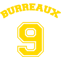 Burreaux Number 9 Louisiana Football Fan Performance Sprint T-Shirt