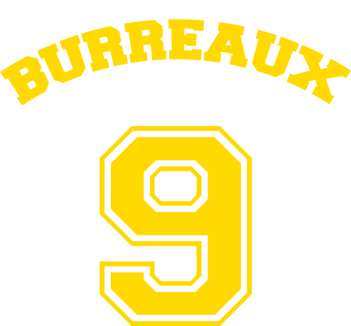 Burreaux Number 9 Louisiana Football Fan Performance Sprint T-Shirt