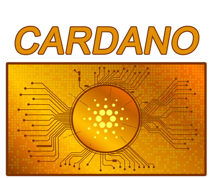 Cardano ADA Cryptocurrency Gold High Crown Mesh Back Trucker Hat