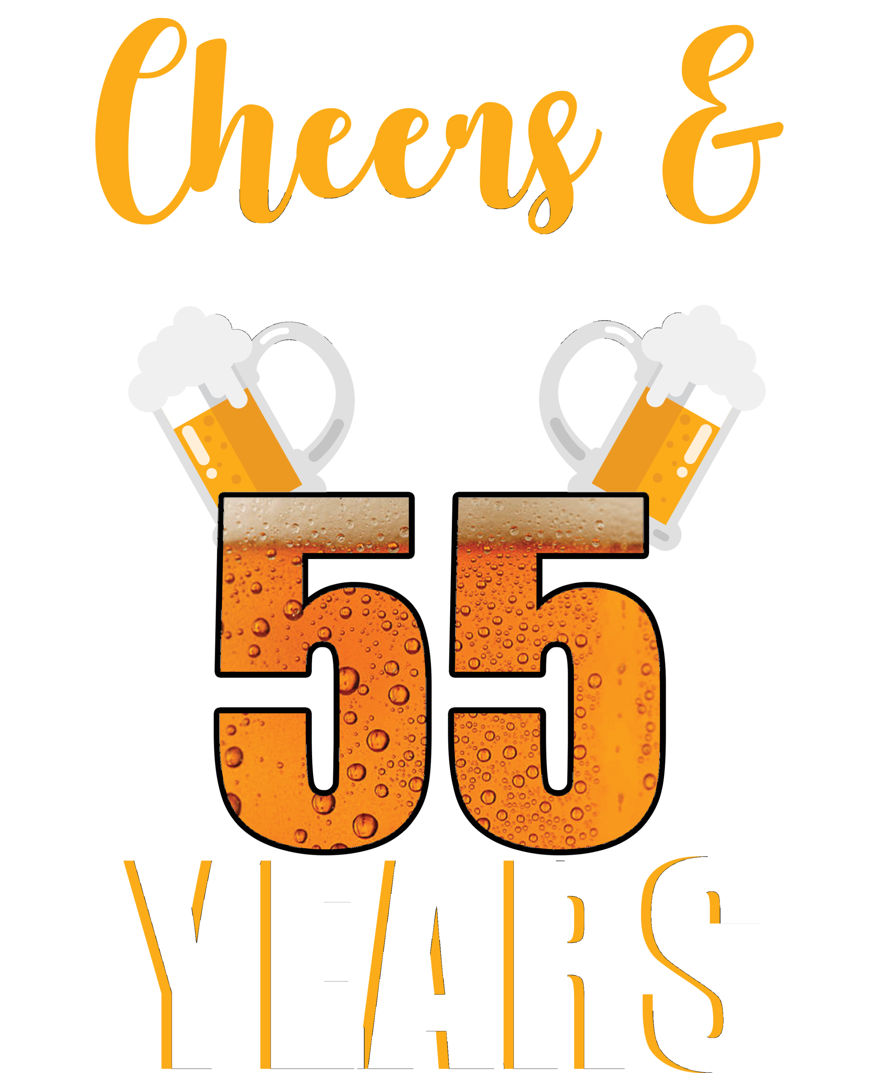 55th Birthday Cheers & Beers To 55 Years Coaster