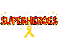 Childhood Cancer I Work With Superheroes Cooling Performance Crew T-Shirt