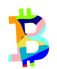 Colorful Bitcoin BTC Logo Crypto Currency T-Shirt