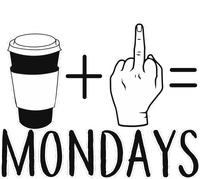 Coffee Plus Middle Finger Equals Monday Flat Bill Trucker Hat