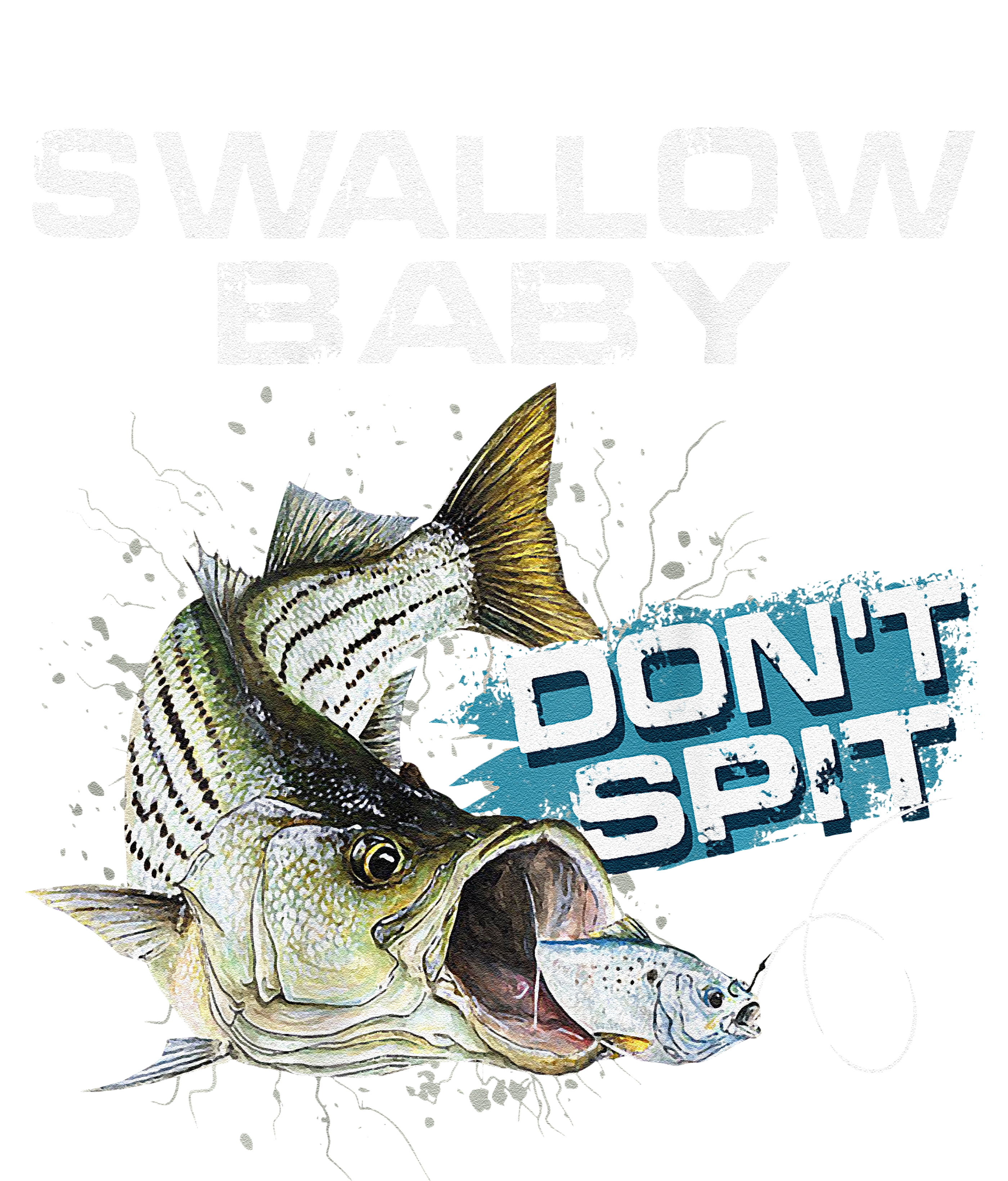 Cute Swallow Baby Dont Spit Striper Bass Fishing Hooded Wearable Blanket