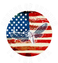 Cicadas Sounds Of Summer In The USA Flag Women's Pullover Hoodie