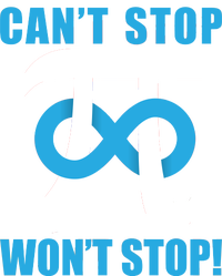 Can't Stop Won't Stop! Pi Day Infinity Math Geek Logo T-Shirt