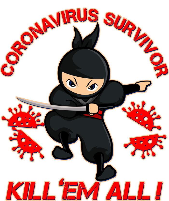 Coronavirus Survivor Ninja Kill Em' All Magnet