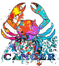 Cancer Zodiac Sign Crab Colorful Women's V-Neck T-Shirt