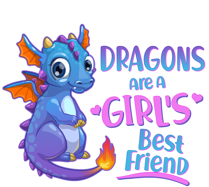 Dragons Are A Girl's Best Friend Cute Baby Dragon Performance Sprint T-Shirt