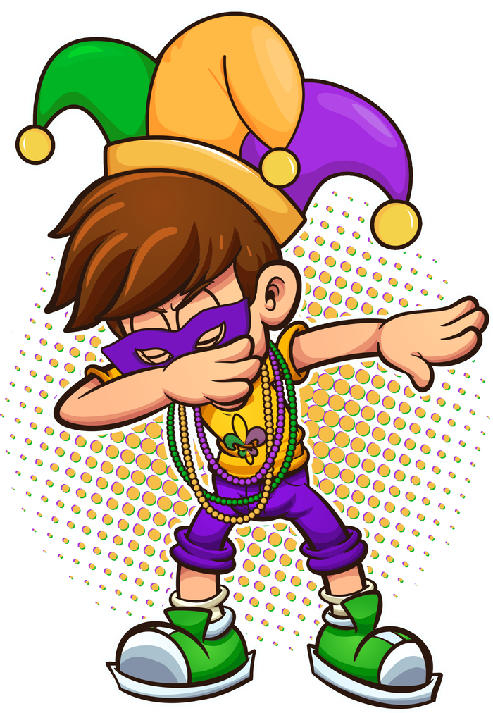 Dabbing Mardi Gras Jester T-Shirt