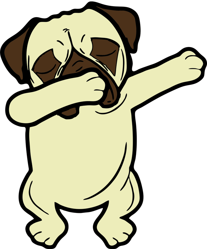 Dabbing Pug Doing the Dab Canvas