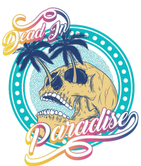 Dead In Paradise Tropical Skull Short Acrylic Beanie