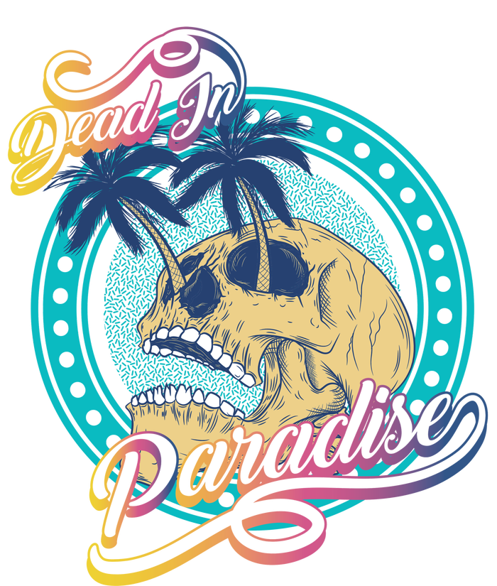 Dead In Paradise Tropical Skull Short Acrylic Beanie