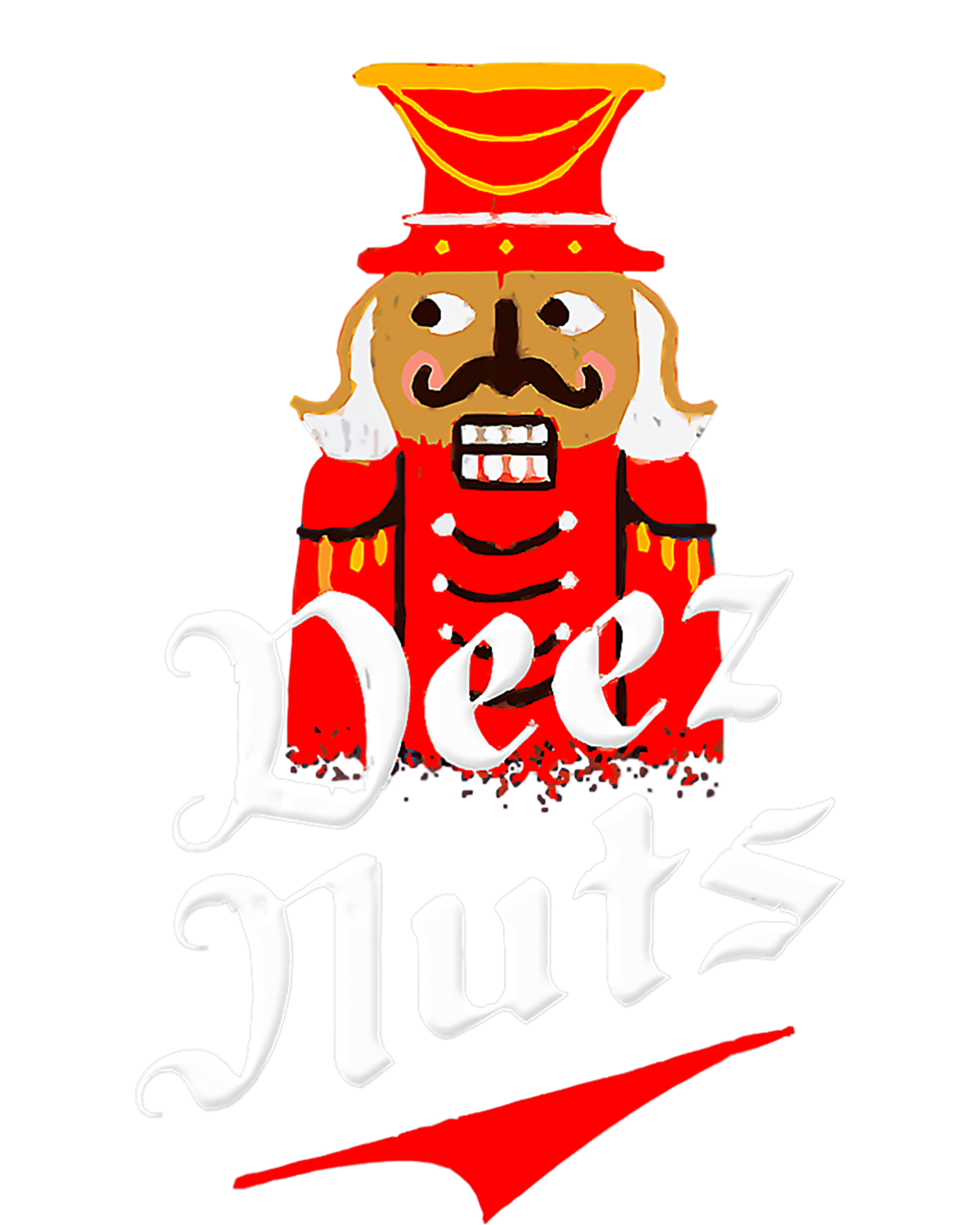 Deez Nuts Nutcracker Shirt Funny Ugly Christmas Xmas Full-Length Apron With Pockets