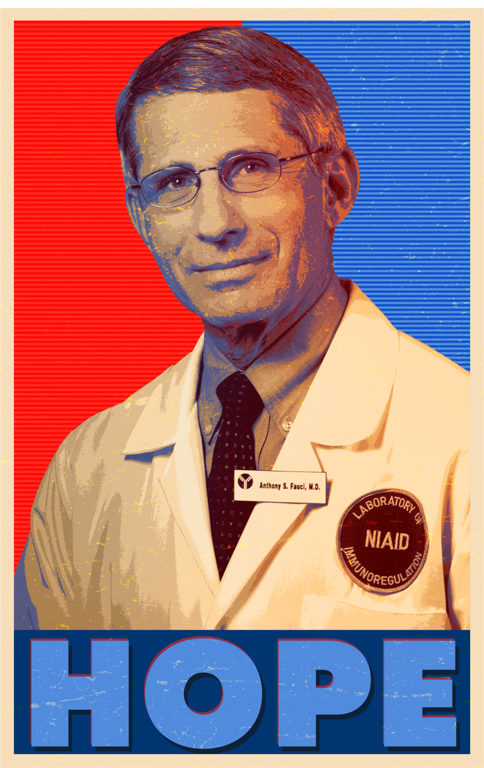 Dr Anthony Fauci Hope Poster