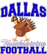 Dallas Thanksgiving Football Funny Dabbing Turkey Women's Pullover Hoodie