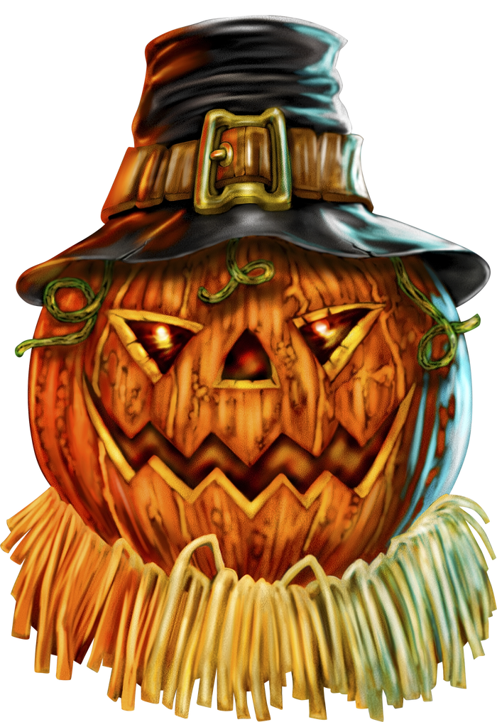 Scarecrow Pumpkin Halloween Valucap Bio-Washed Visor