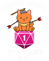 Everything's Fine Cute Cat DnD Full Zip Hoodie